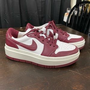 Women's Air Jordan Platform maroon- Size 9, never worn.